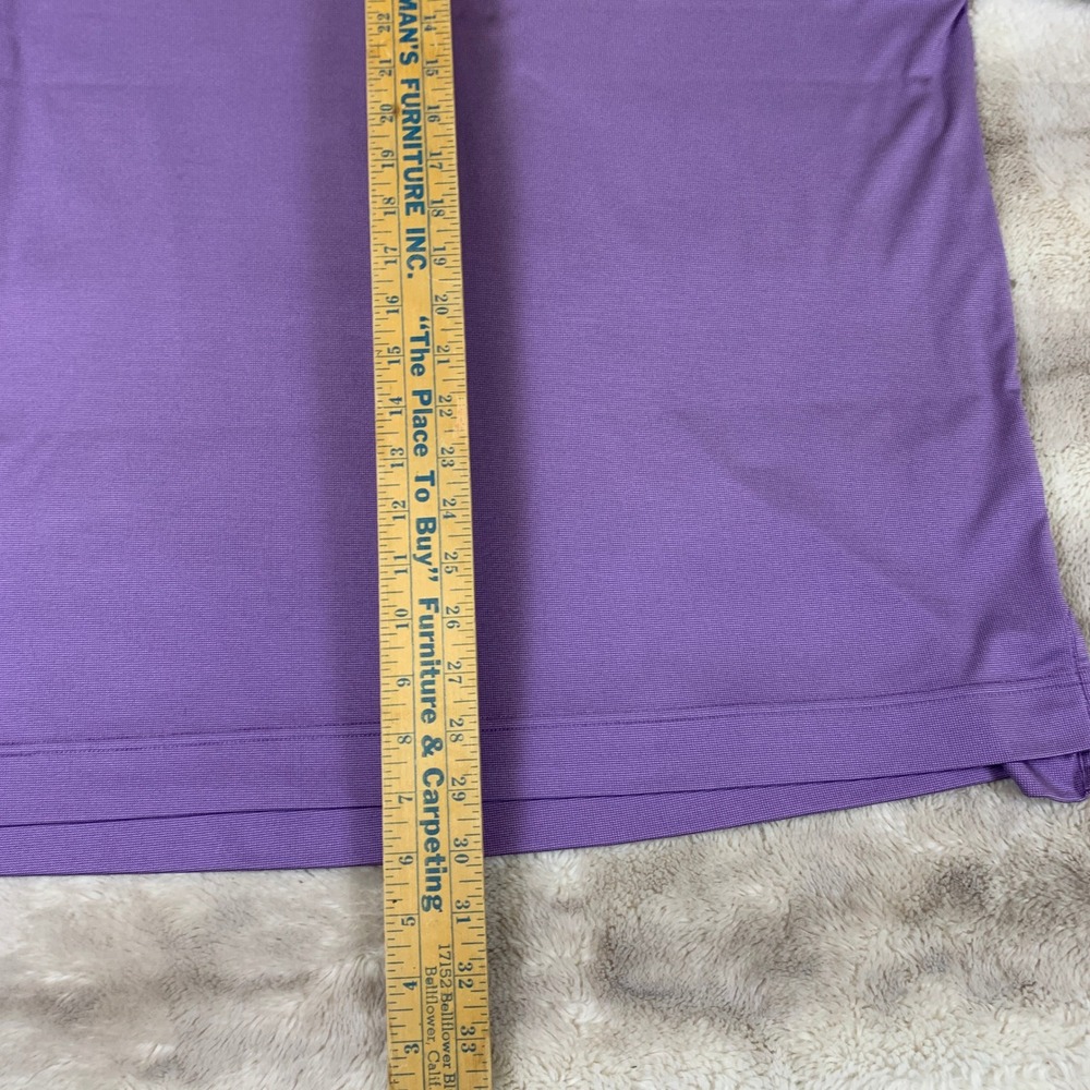 FootJoy Mens Golf Polo Shirt Bundle‎ Purple Solid & Micro Check Vanderbilt XL - Picture 11 of 13
